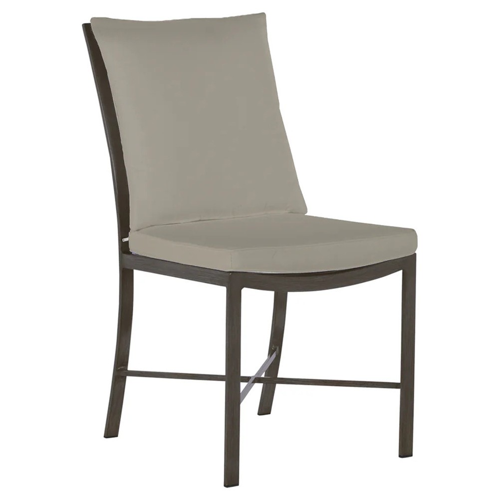 Monaco French Country Grey Sunbrella Outdoor Dining Chair|
