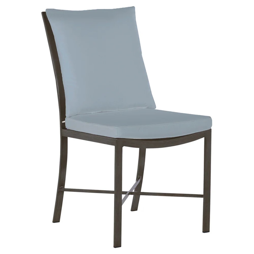 Monaco French Country Blue Sunbrella Outdoor Dining Chair|