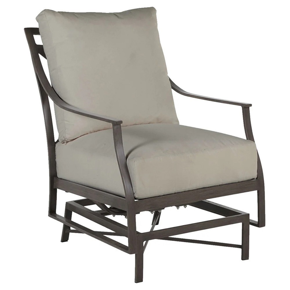 Monaco French Country Grey Sunbrella Spring Outdoor Lounge Chair|