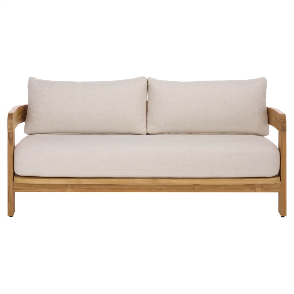 Thiago Modern Classic Natural Teak Wood Outdoor Sofa - 70"|