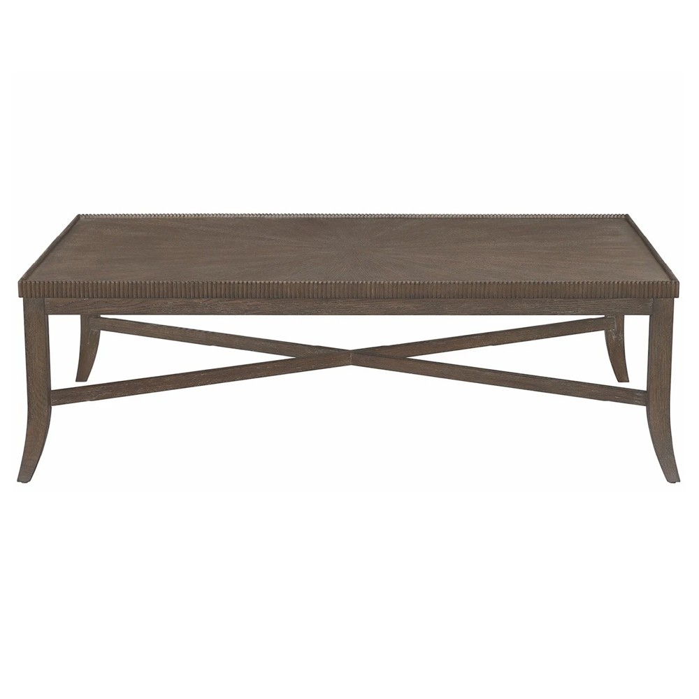 Shara Updated Traditional Brown Oak Rectangular Coffee Table|