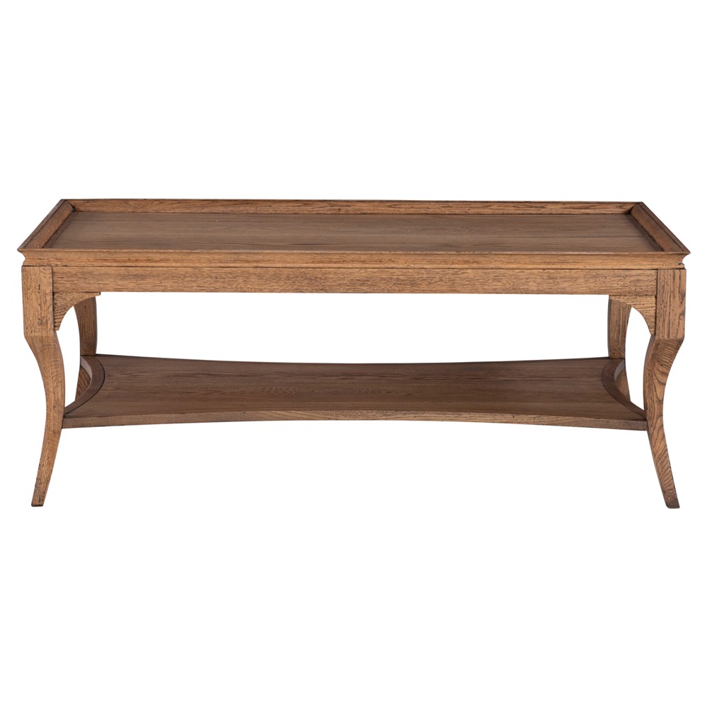 Century Hamilton Updated Traditional Brown Oak Rectangular Coffee Table|