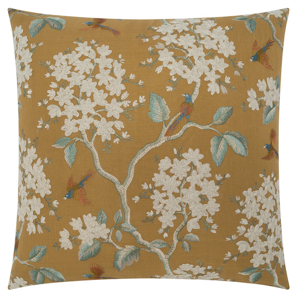 Alanis Updated Traditional Brown Floral Throw Pillow - 22x22|