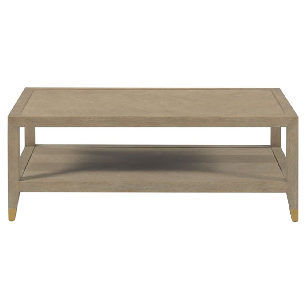Summit Modern Classic Vintage Brown Wood Rectangular Coffee Table|