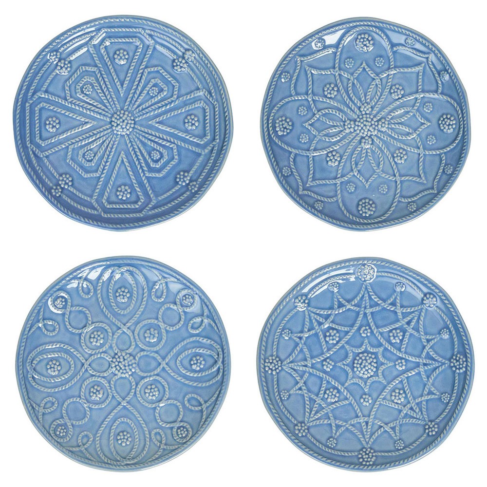 希少Juliska ジュリスカ Jardins du Monde プレートセット Juliska Jardins du Monde French Chambray Ceramic Cocktail Plate