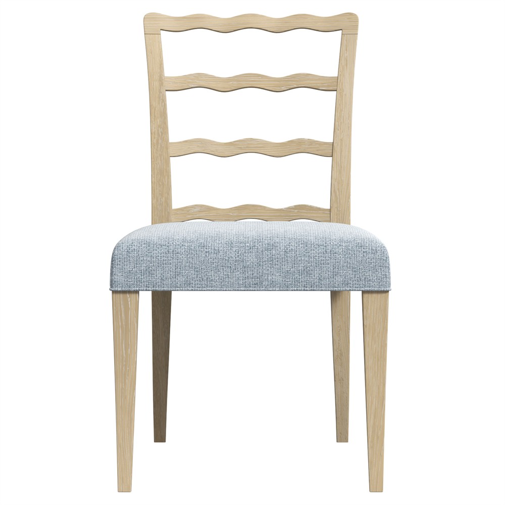 Eren Traditional Light Brown Wood Ladder Back Dining Chair - Set of 2|