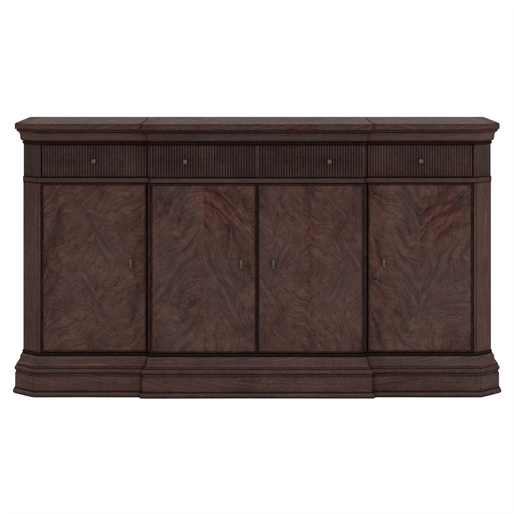 Ashton Updated Traditional Dark Brown Wood Buffet|