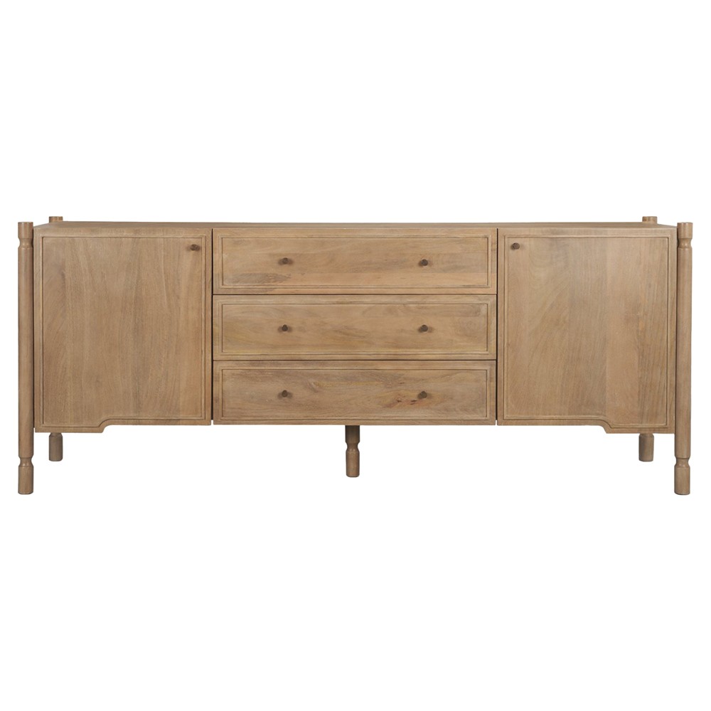 Joffrey Updated Traditional Brown Wood Sideboard|