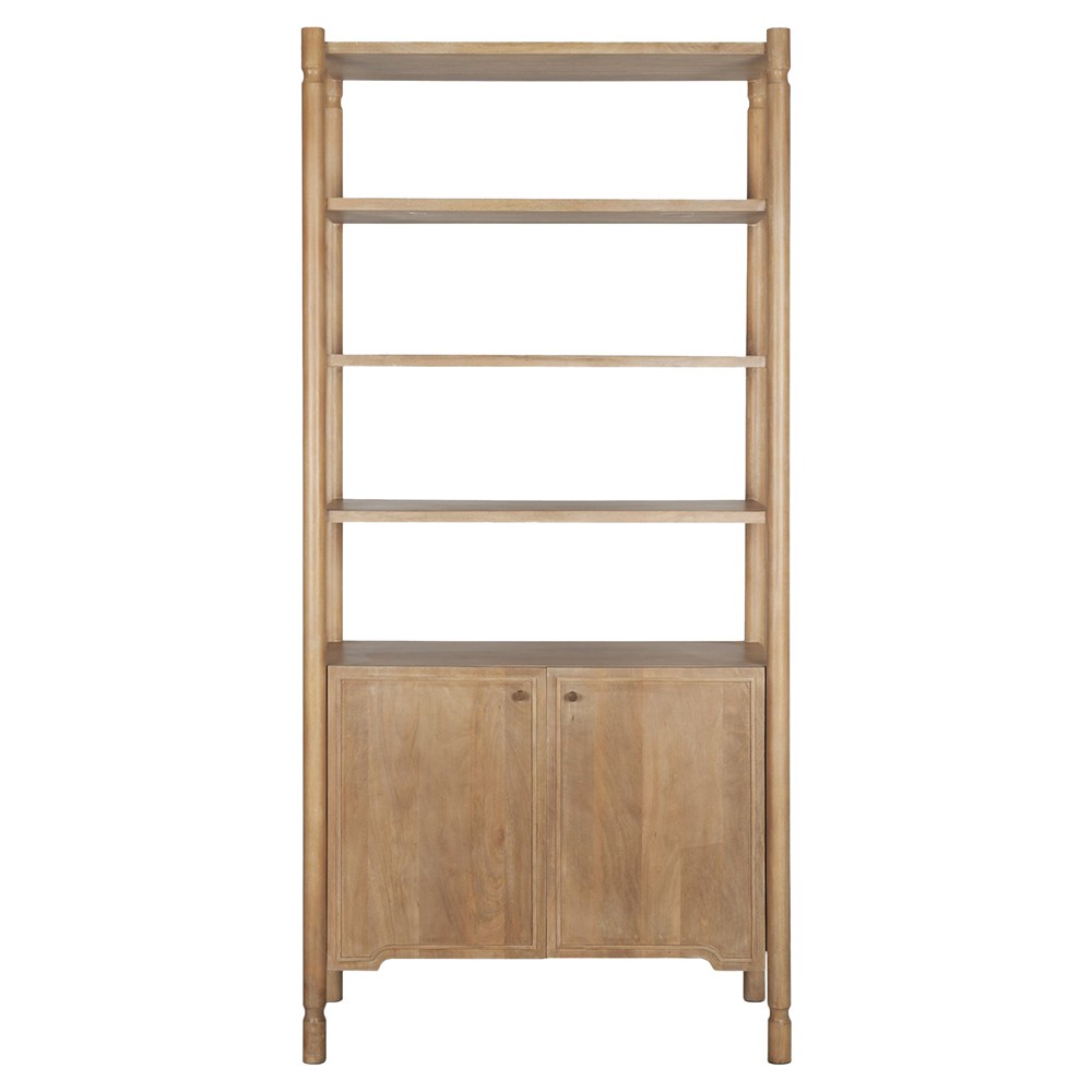 Joffrey Updated Traditional Brown Wood Bookcase|