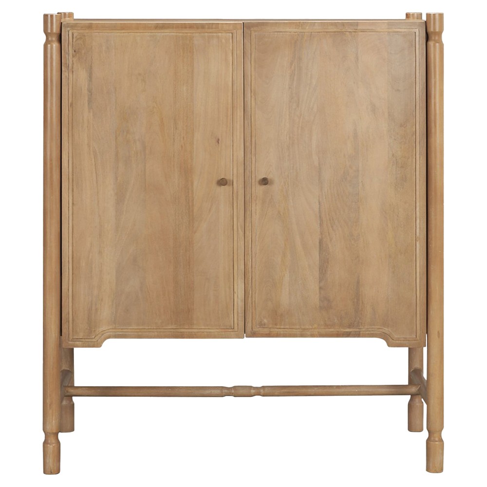 Joffrey Updated Traditional Brown Wood Bar Cabinet|