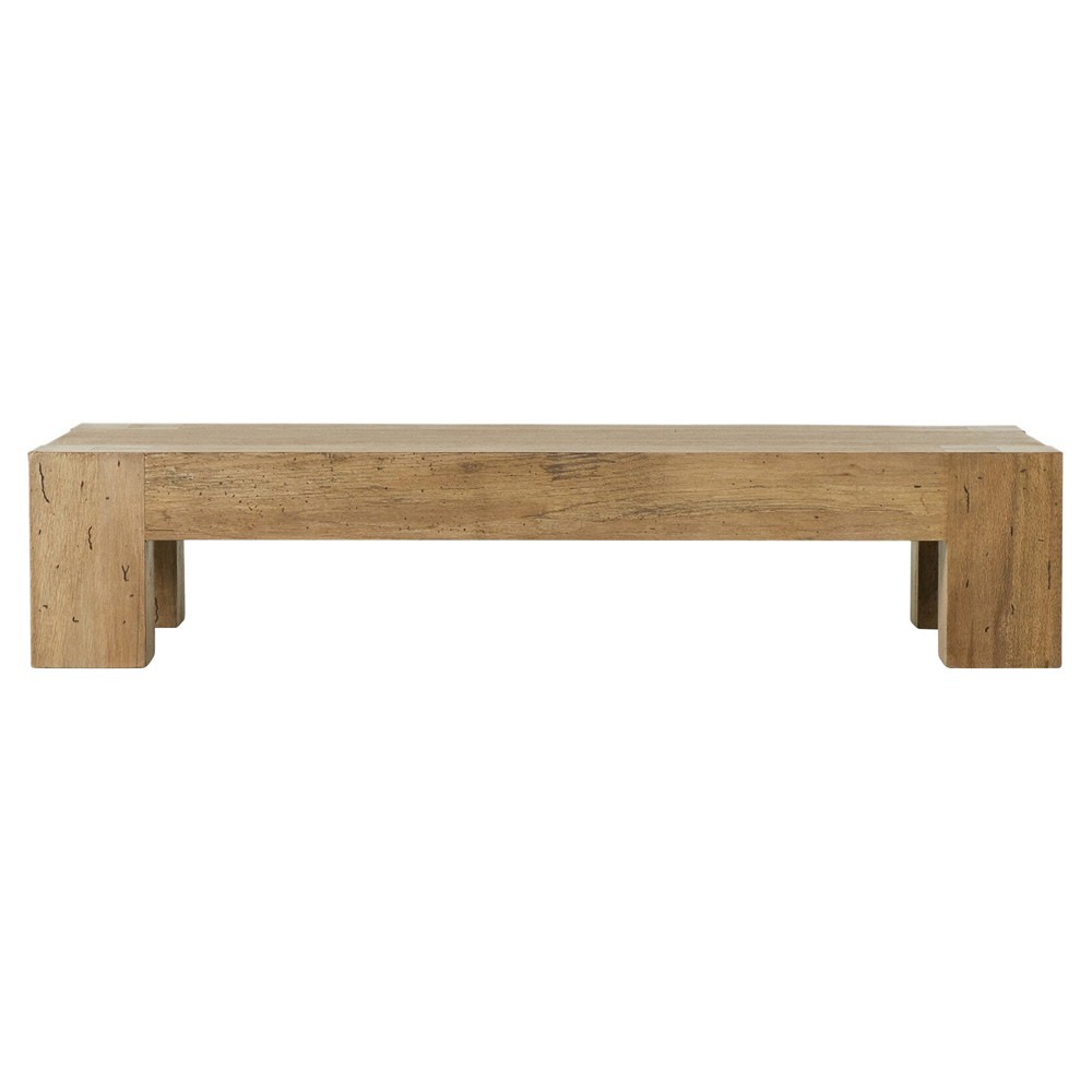 Oliver Rustic Lodge Brown Oak Rectangular Coffee Table|