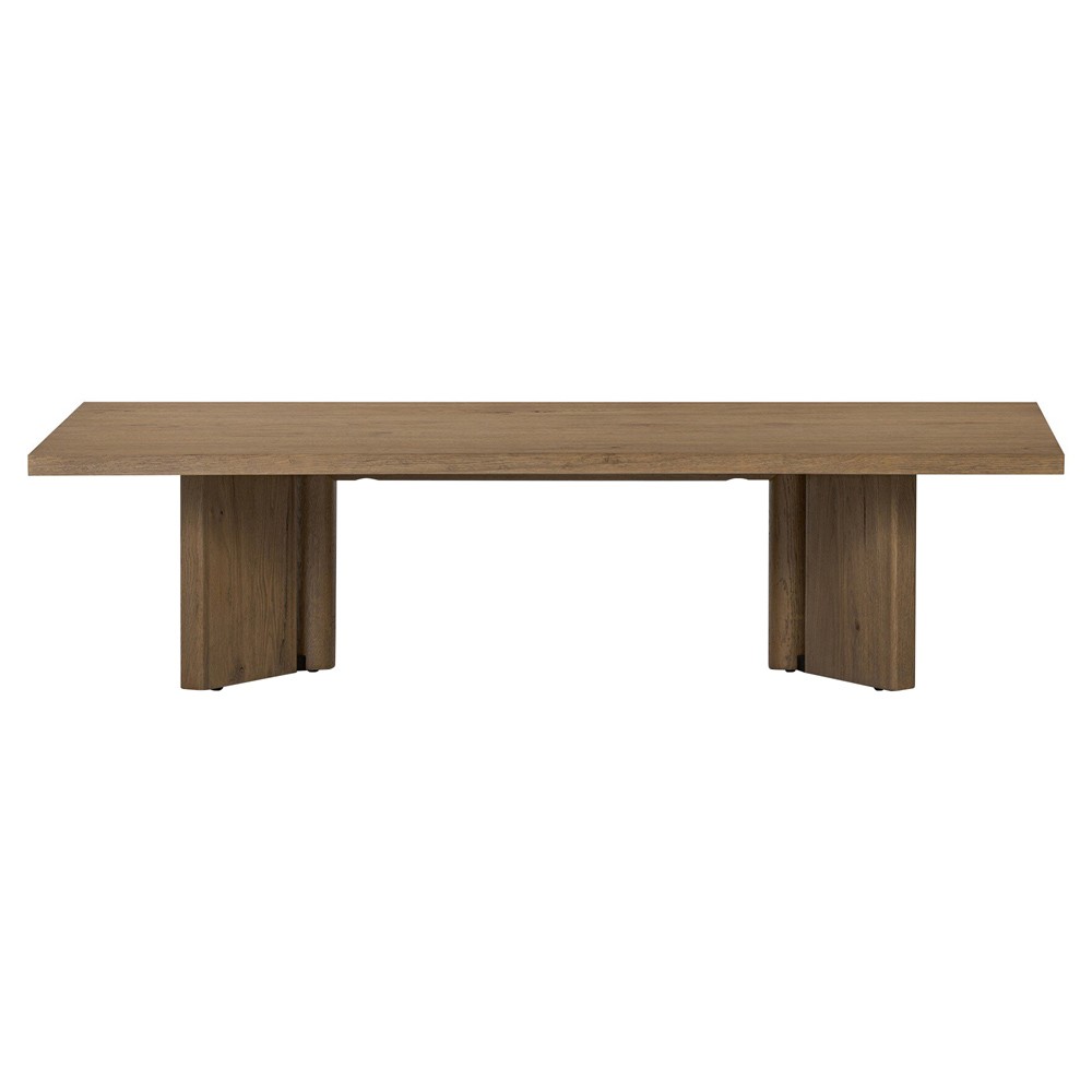 Jonathan Rustic Lodge Light Brown Oak Rectangular Coffee Table|