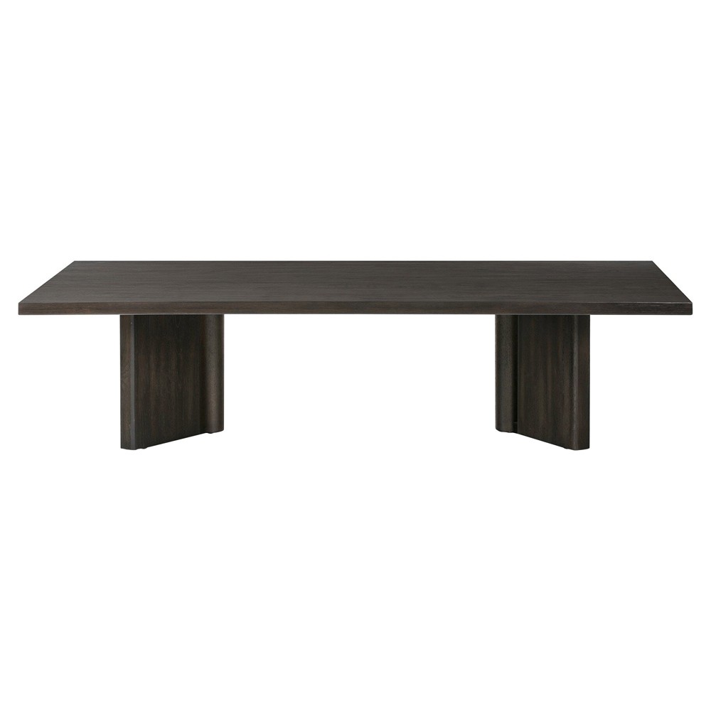 Jonathan Rustic Lodge Smoked Black Oak Rectangular Coffee Table|
