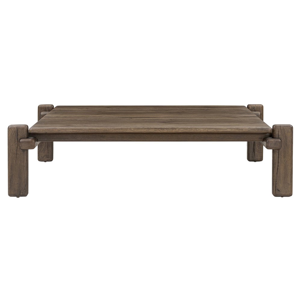 Riona Rustic Lodge Grey Reclaimed Oak Square Coffee Table|