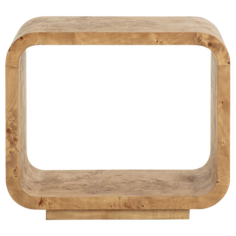 Alder Modern Classic Natural Burl Rectangular End Table|