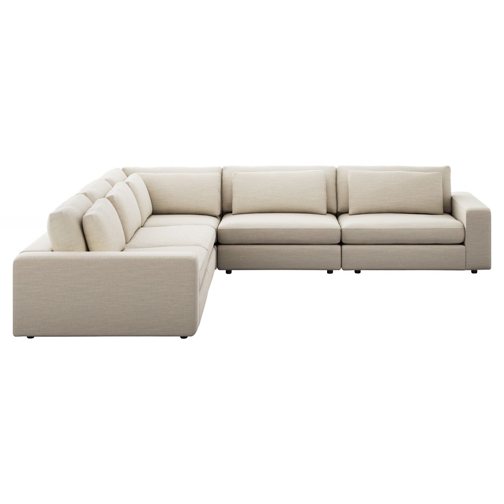 Candace Modern Classic Beige Corner Sectional - 132"|