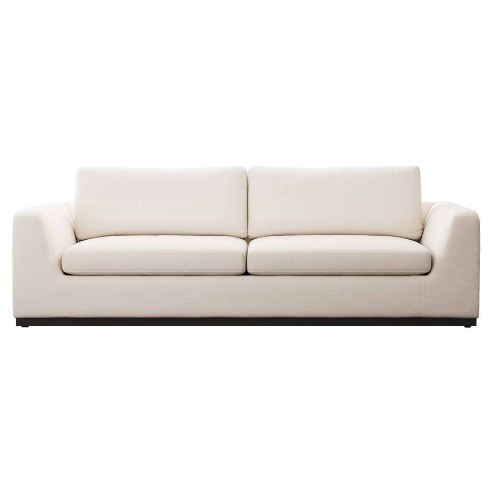 Stanley Modern Classic Cream Crypton Sofa - 98"|