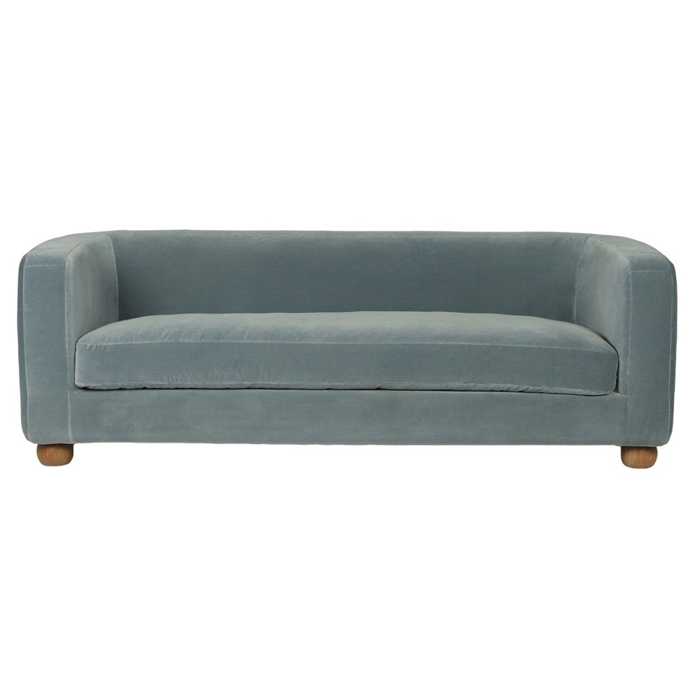 Jessie Modern Classic Teal Velvet Performance Sofa - 84"|