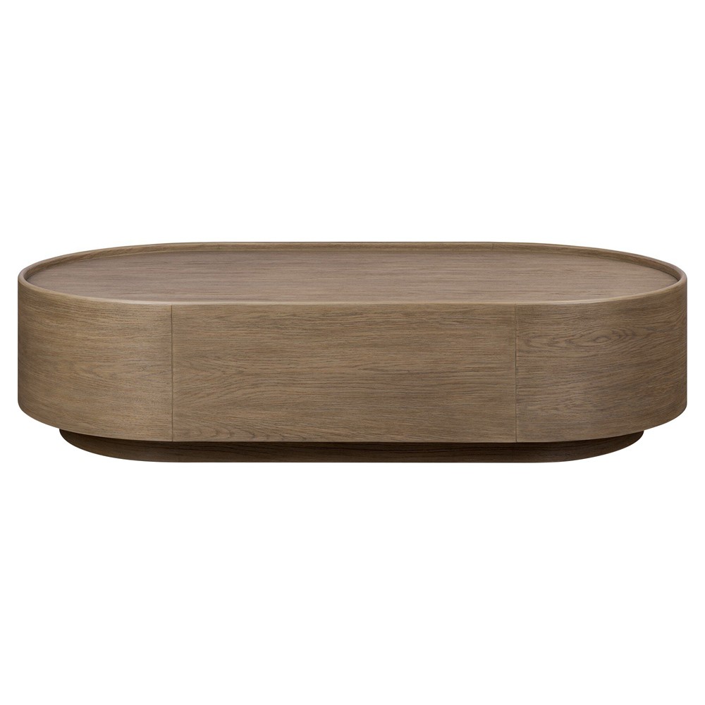 Kafta Rustic Lodge Natural Oak Oval Coffee Table|