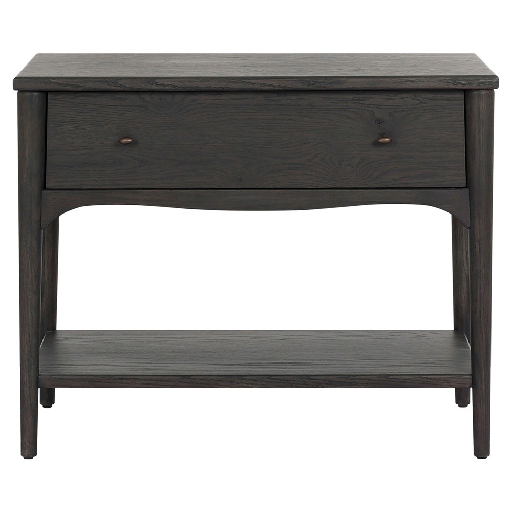 Lizzy Smoked Black Oak Nightstand|