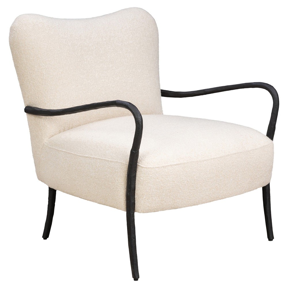 Tarah Crete Sand Arm Chair|