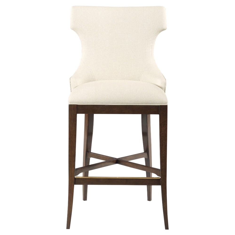 Addison Updated Traditional Vanilla Performance Charcoal Wood Counter Stool|