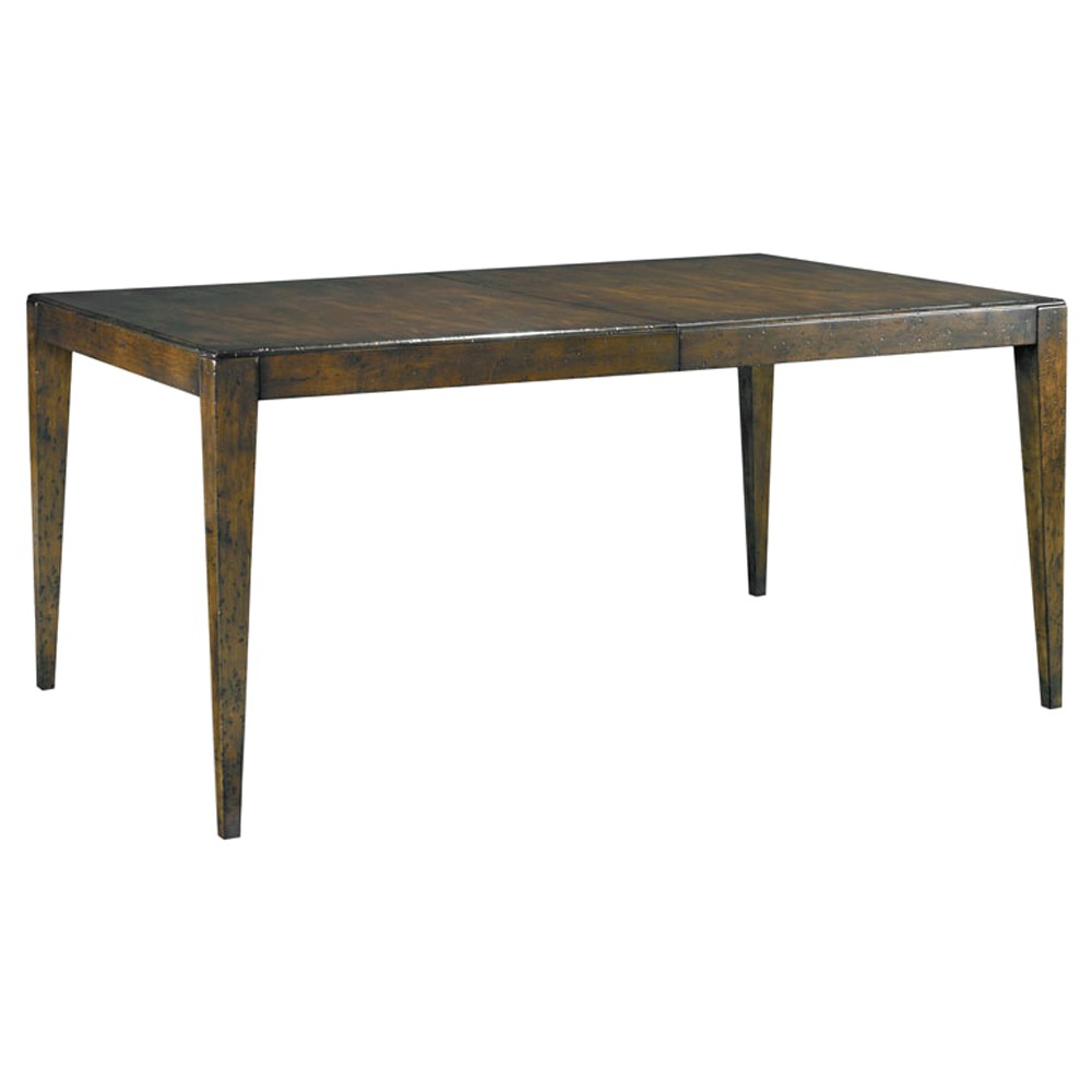 Kam Rustic Lodge Dark Brown Rectangular Extendable Dining Table - 64-104"|