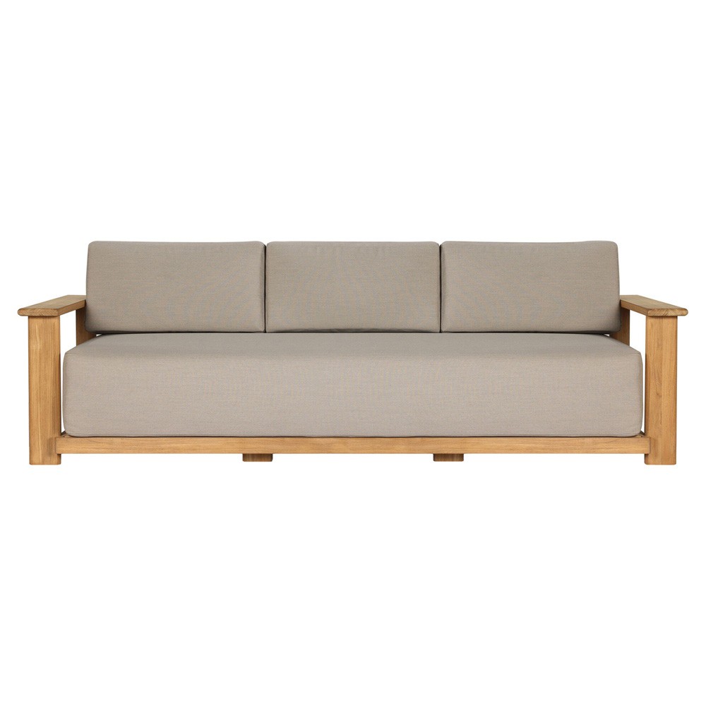 Sterling Coastal Beach Natural Teak Outdoor Sofa - 98