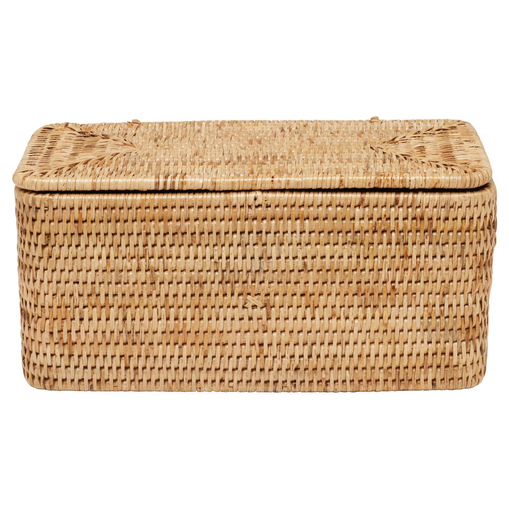 Pigeon And Poodle Camden Coastal Rattan Toilet Paper Holder - Thumbnail 2