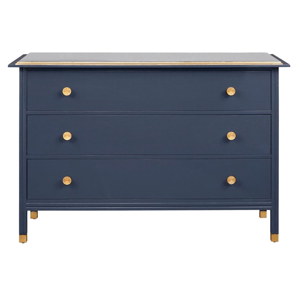 blue lacquer dresser Elisa Updated Traditional Blue Lacquer Blue Wood Dresser | Milan Lacquer Blue