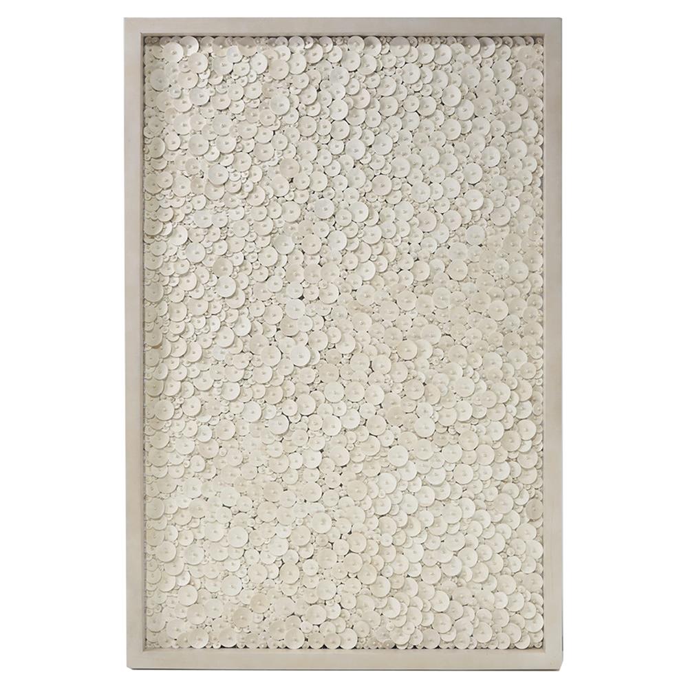 Palecek Amalia Coconut Shell Beads Nature Beige Frame Mixed Media|