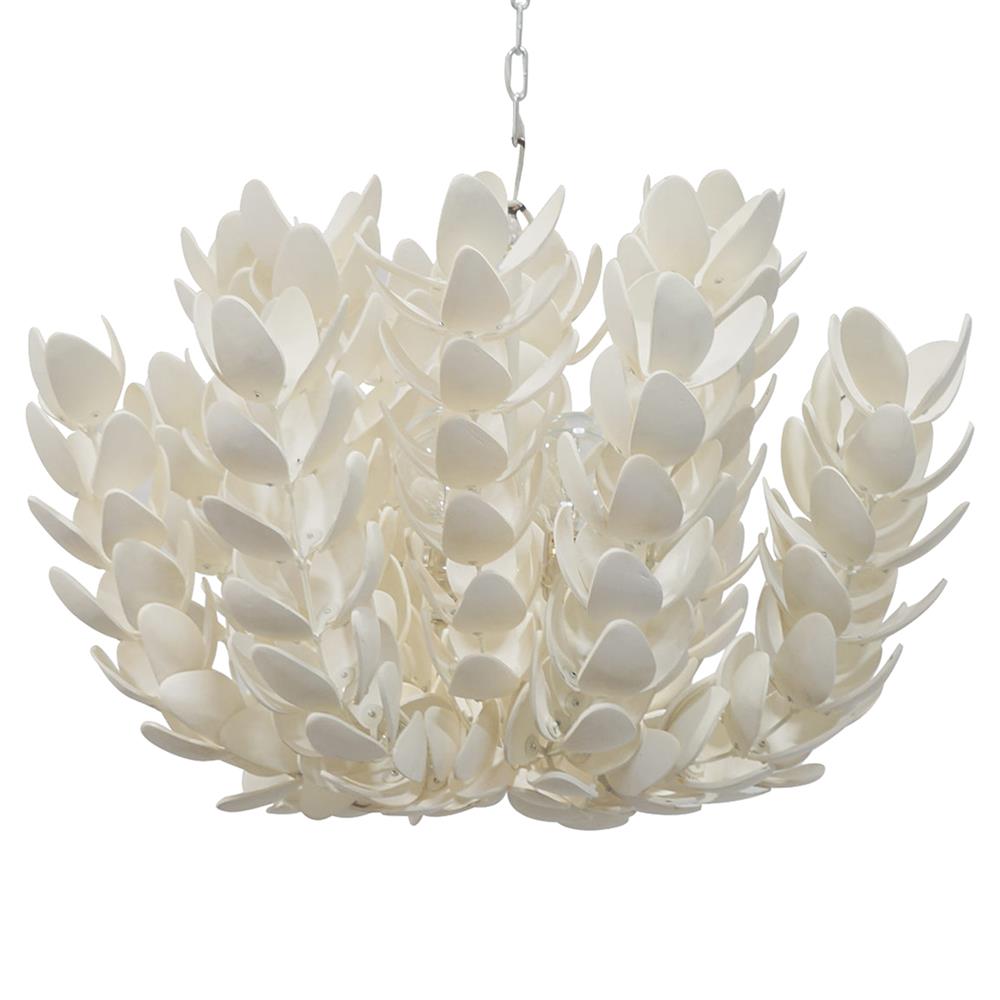 Palecek Coco Magnolia Coastal Beach Hand-Cut Coco Shell Hanging Pendant|