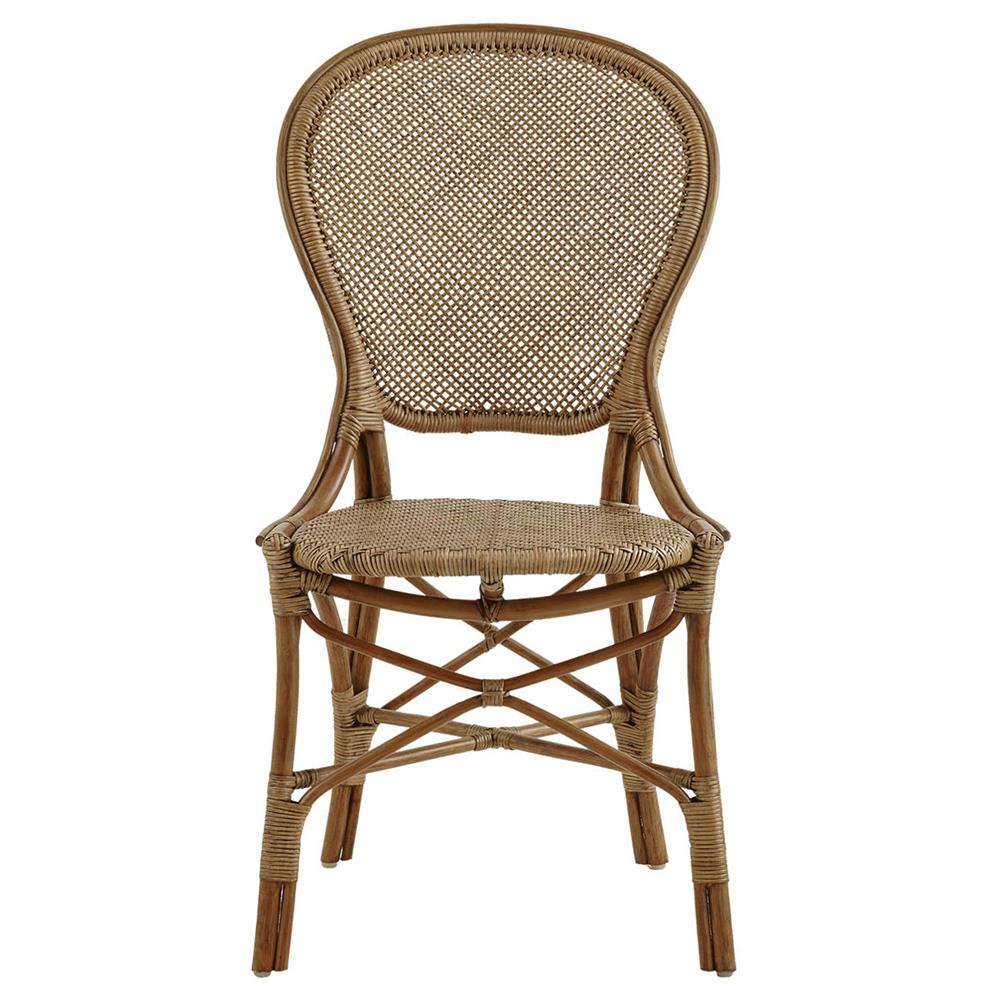 Lydia French Country Brown Rattan Dining Chair|