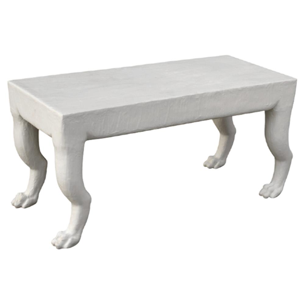 Arthur Modern Classic White Resin Bench|