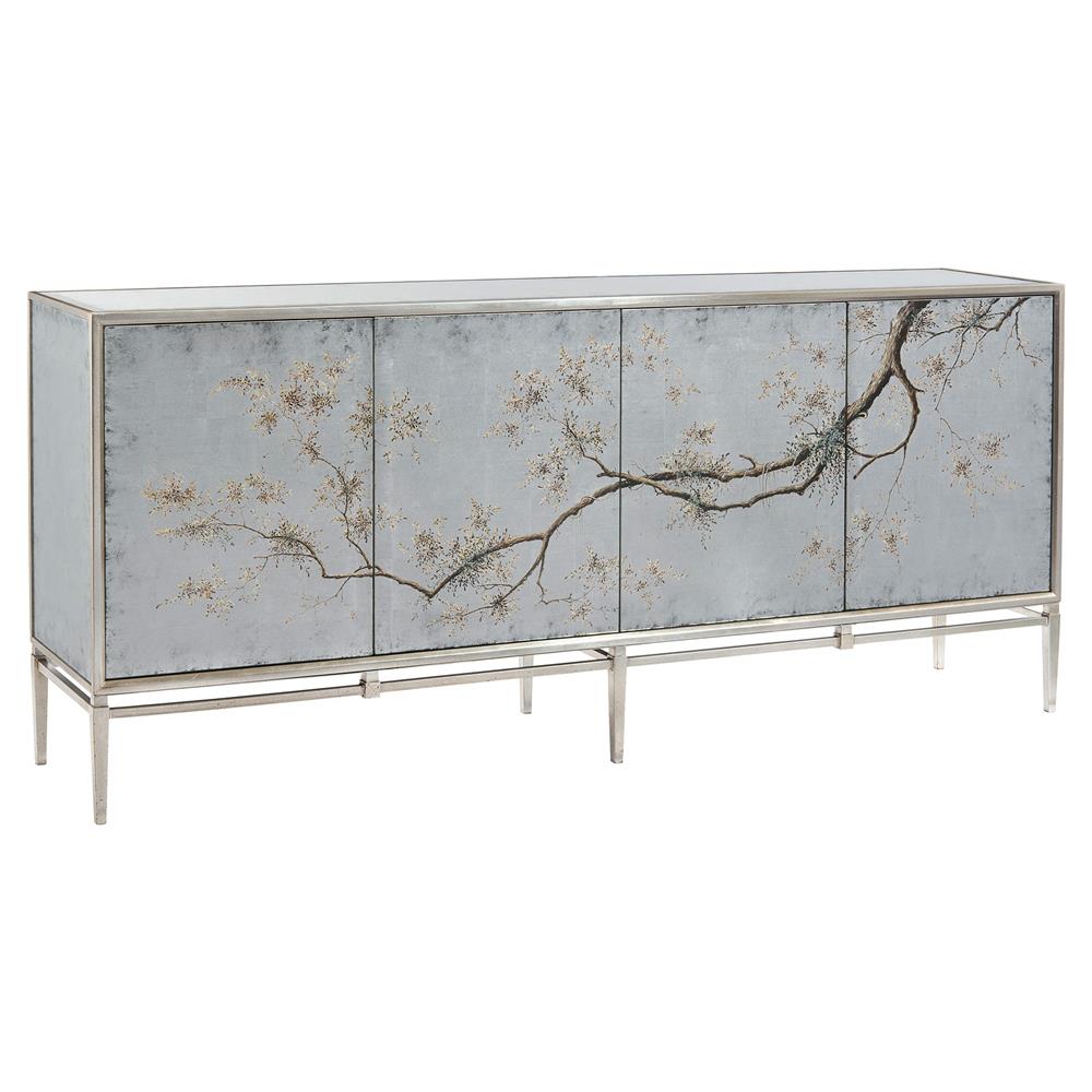 John-Richard Modern Classic Falling Branch Blue Hand Painted