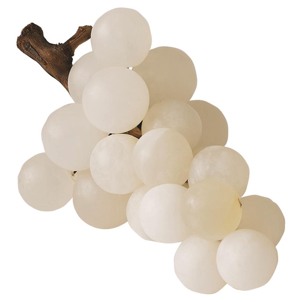 Jude Grapes Modern White Marble Alabaster Grapes Sculpture - Medium|