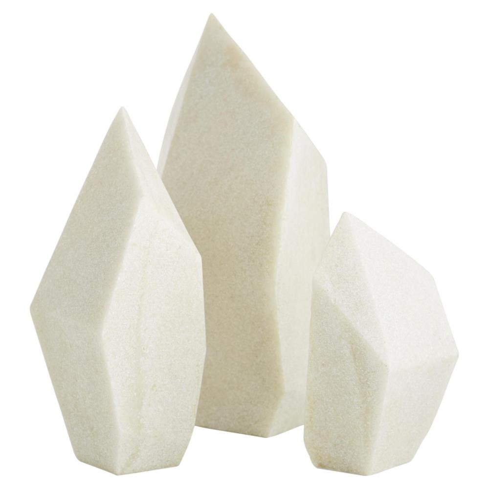 Nerine Coastal Beach White Resin Sculptures - Set of 3|