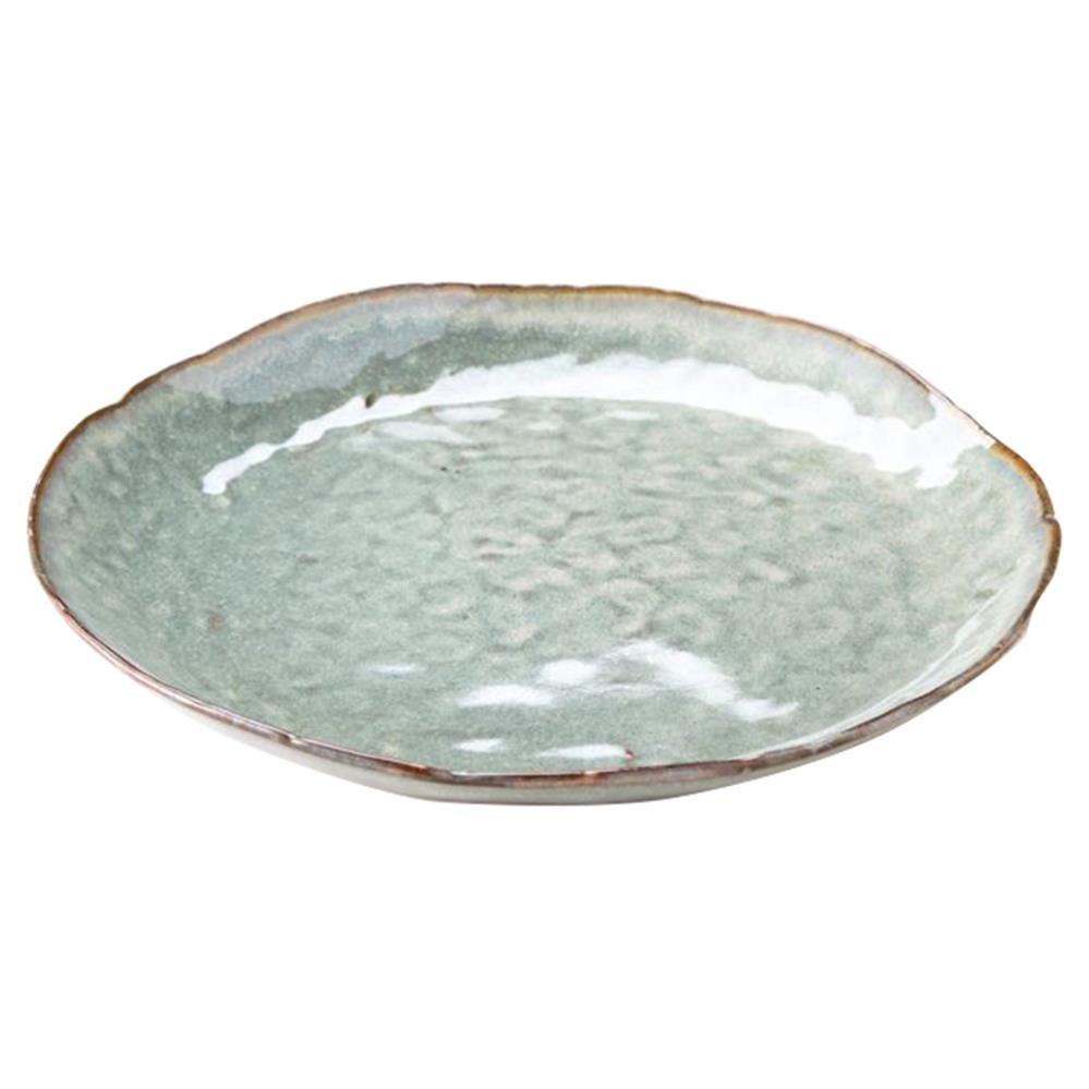 Simon Pearce Burlington Modern Classic Moss Glen Stoneware Dinner Plate|