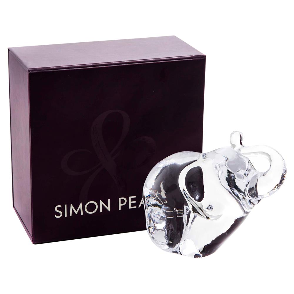 Simon Pearce Glass Elephant