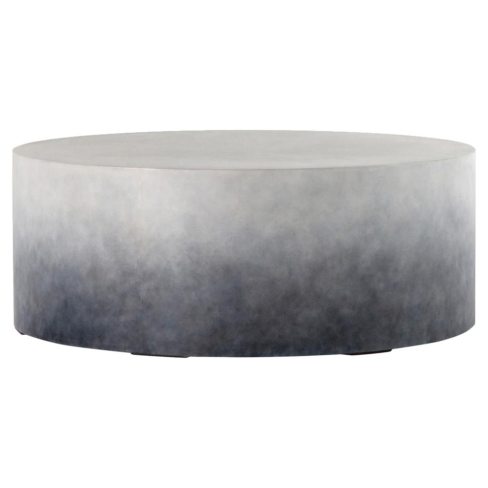 Asher Modern Classic Indigo Ombre Concrete Round Outdoor Coffee Table - Large|