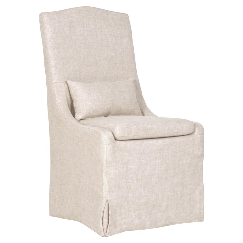 Carrie Modern Beige Upholstered Slipcovered Dining Parsons Side Chair - Set of 2|