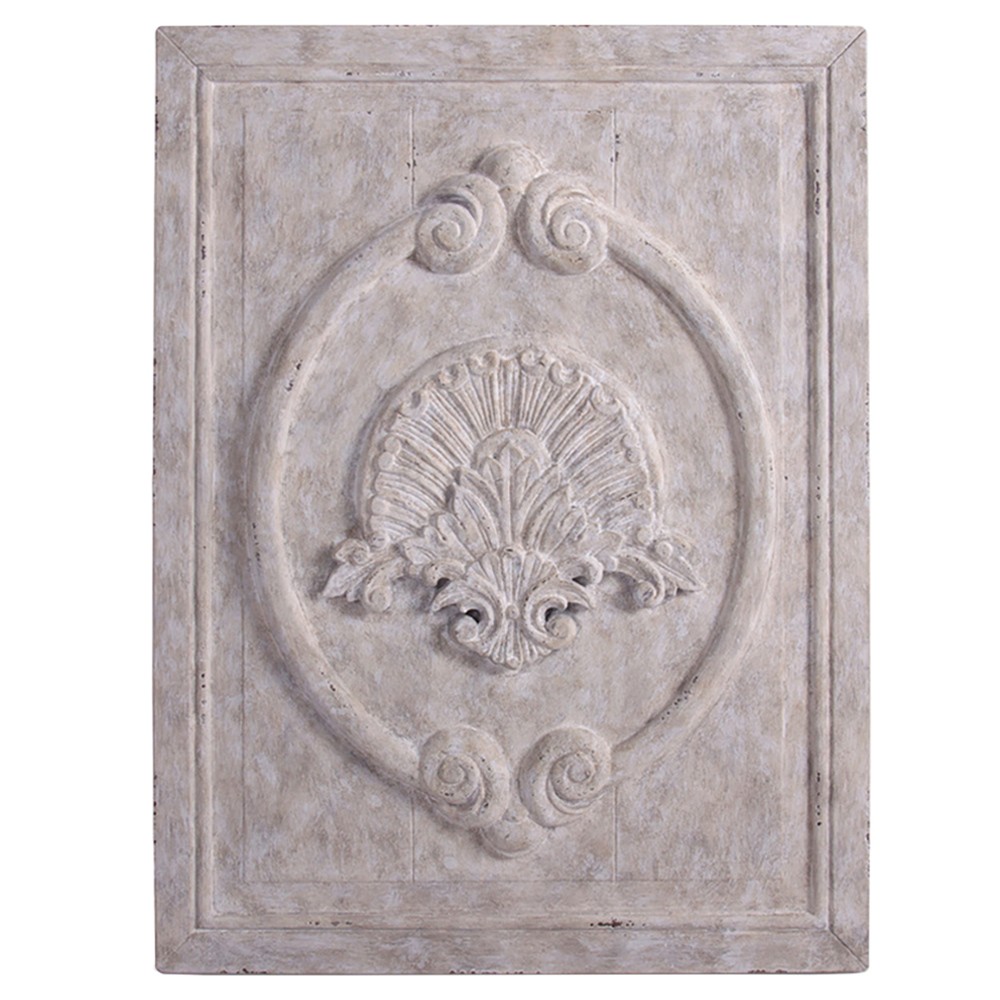 Quinn French Country Aged Grey Wood Pearl Wall Decor|