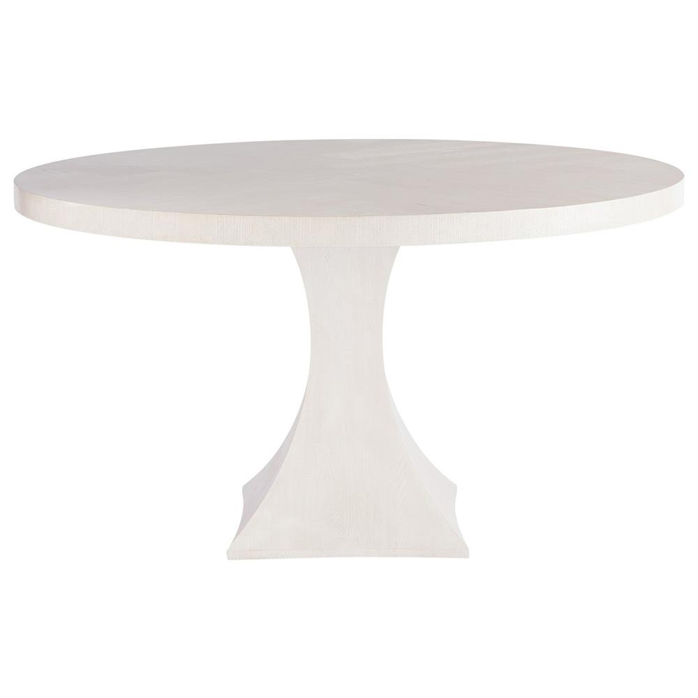 Clara Modern Classic White Wood Round Dining Table - 54"W|