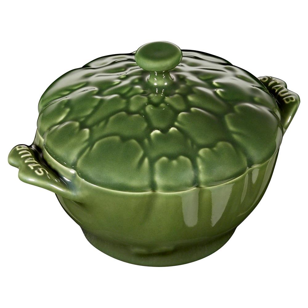 Staub Green 0.5 Quart Ceramic Artichoke Cocotte Pot|