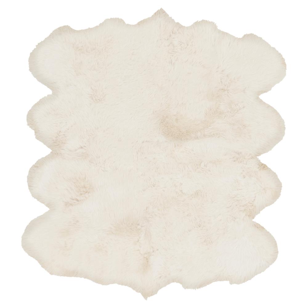 Nylah Modern Classic Ivory Sheepskin Rug - 6'x8'|