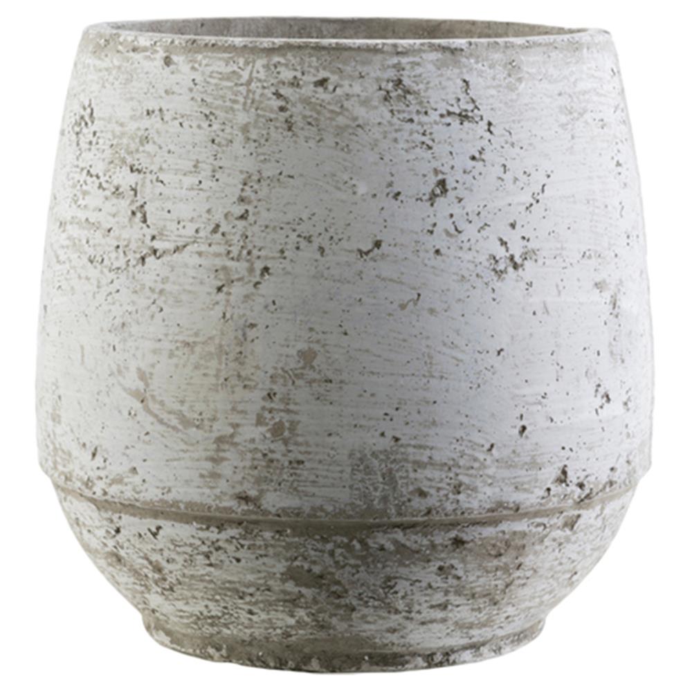 Romina Modern Classic Distressed Grey Cement Planter - Small|