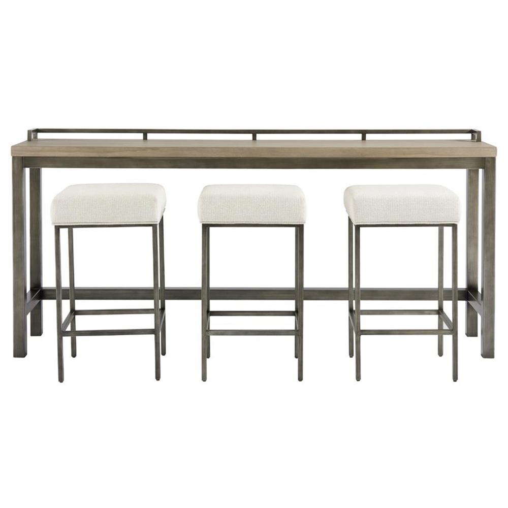 Addison Industrial Loft Grey Wood Dining Bar Table Set|