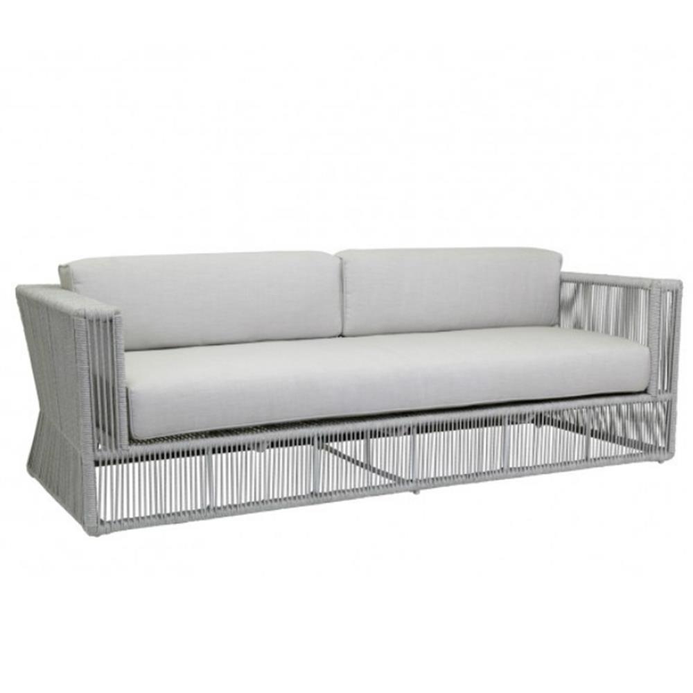 Mateo Coastal Grey Cushion Rope Outdoor Sofa|