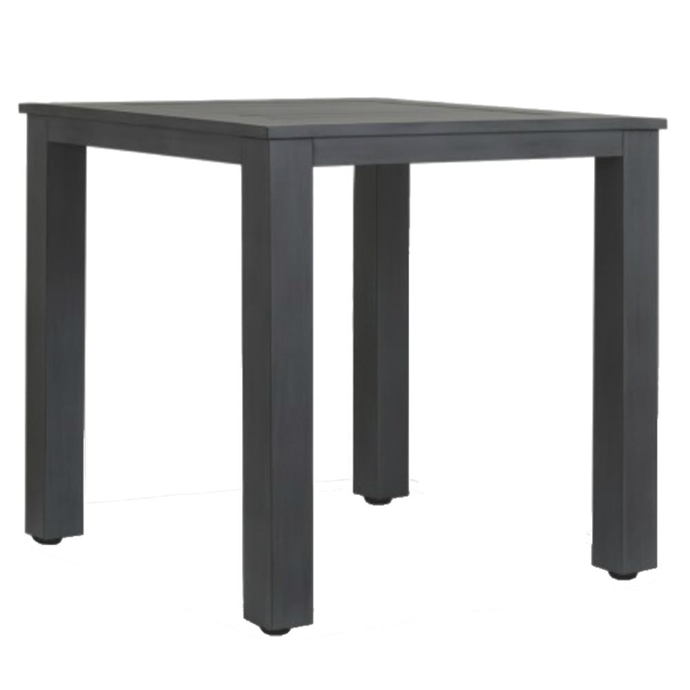 Finn Modern Grey Aluminum Square Outdoor Bar Table - 40"W|