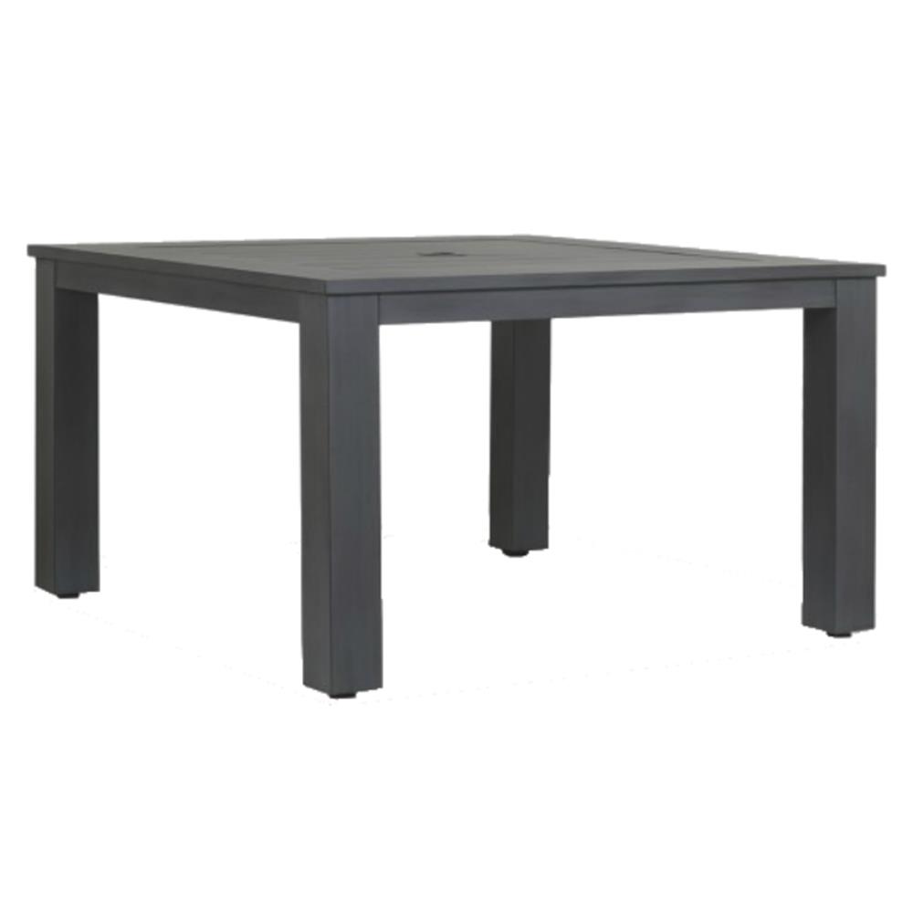 Finn Modern Grey Aluminum Square Outdoor Dining Table - 48"W|